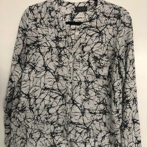 Nordstrom (ASTR) Patterned Long-Sleeve Blouse